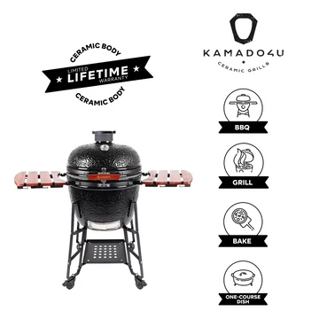 Kamado4u EVO Greater kerámia grill fekete állványos