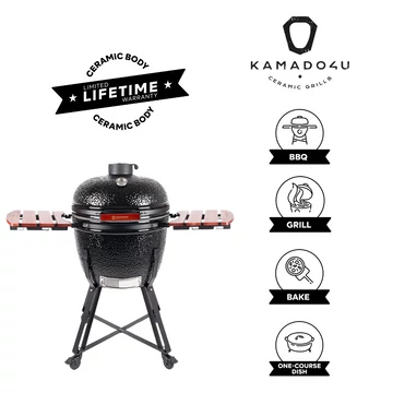 Kamado4u NEO CLASSIC Greater kerámia grill fekete állványos