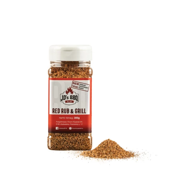 JD's BBQ Hungary RED RUB & GRILL fűszerkeverék 300g szóródobozban