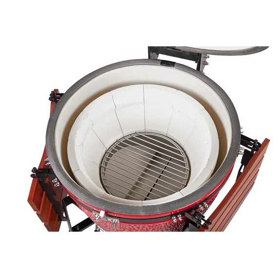 Kamado4u EVO Greater kerámia grill piros állványos	