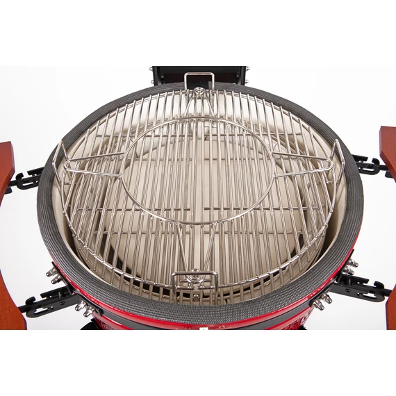 Kamado4u EVO Meater kerámia grill piros állványos