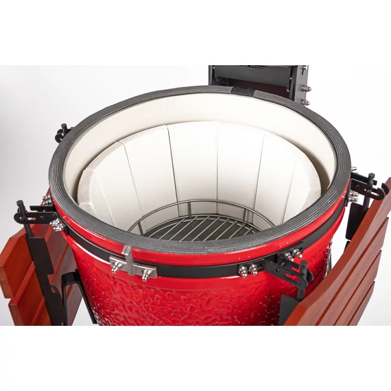 Kamado4u EVO Meater kerámia grill piros állványos