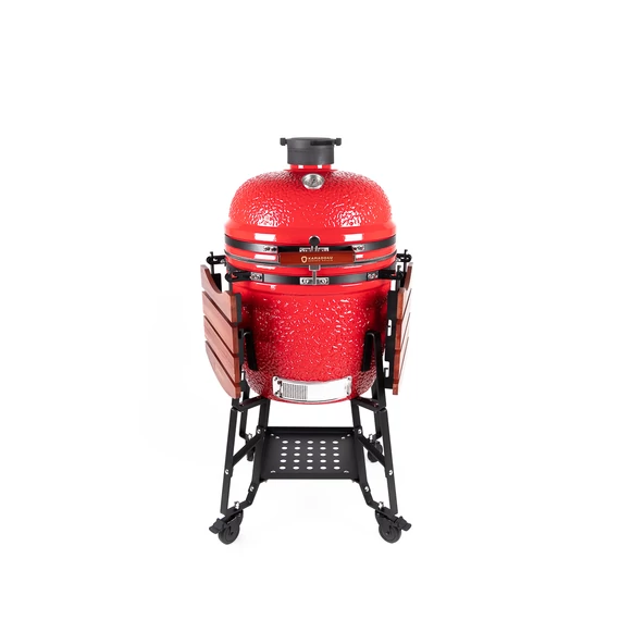 Kamado4u EVO Meater kerámia grill piros állványos