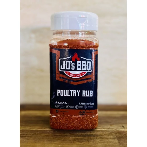 JD's BBQ Hungary Poultry Rub 300g szóródobozban