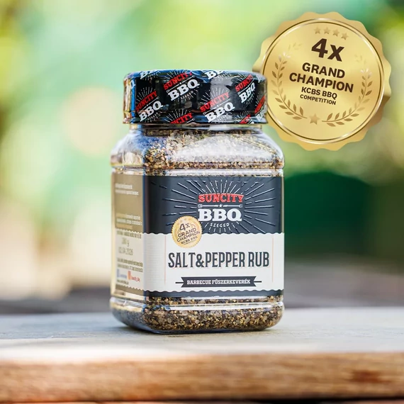 SunCity BBQ Salt&Pepper Rub 280 g szóródobozban