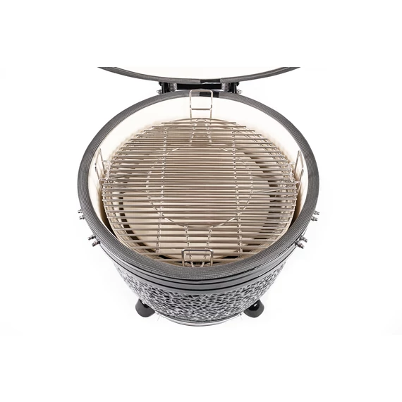 Kamado4u NEO CLASSIC Meater kerámia grill fekete pultba építhető	
