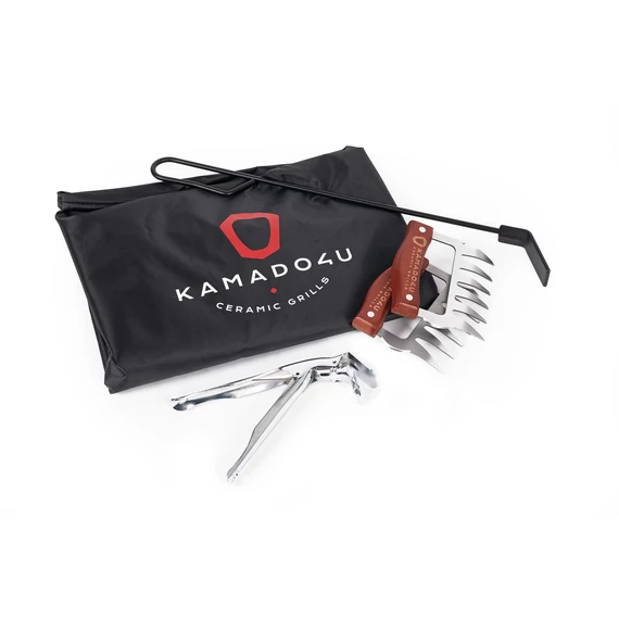 Kamado4u NEO CLASSIC Meater kerámia grill fekete pultba építhető	