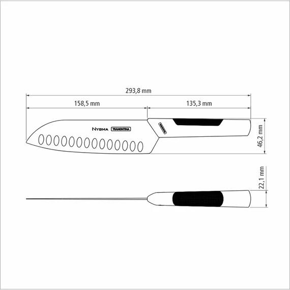 Tramontina Nygma Santoku – profi konyhakés 18 cm