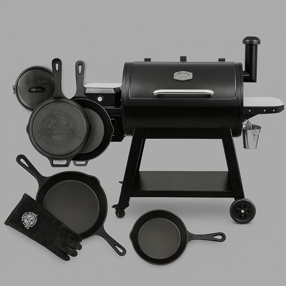 Pit Boss Pro 850 WiFI pellet grill + öntöttvas szett
