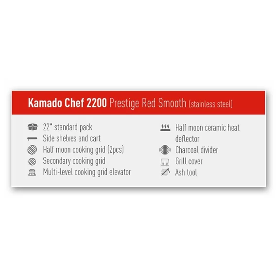 Kamado Chef 22 Red - 2022