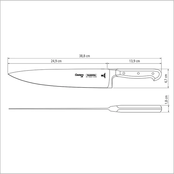 TRAMONTINA CENTURY Szakácskés, 25 cm